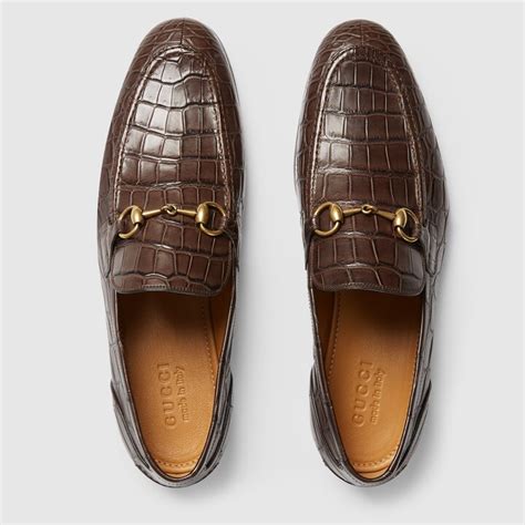 gucci jordaan crocodile loafer.